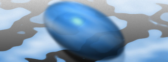 Mysterious blimp over ice